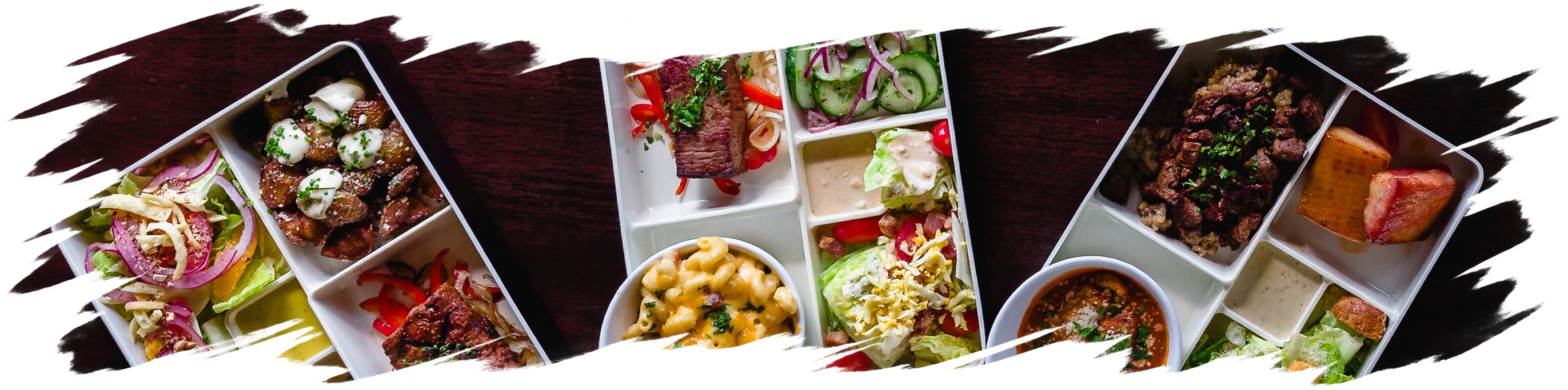 Lunch sandwiches and steaks